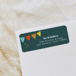 Teal Magic Show Return Address Labels<br><div class="desc">Top off your show-stopping theme with beautiful return address labels. This playful Magic Show design features hand-drawn illustrations full of fun and eye-catching magic against a rich teal background! Customise with your own details and round out the party with the full Magic Show party supply suite.</div>