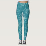 Teal Magic Vintage Celestial Sun Moon Stars Leggings<br><div class="desc">Leggings</div>