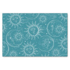 Teal Magic Vintage Celestial Sun Moon Stars