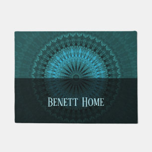 Teal Mandala Doormat