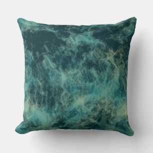Teal Marble Abstract Cushion
