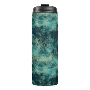 Teal Marble Abstract Thermal Tumbler
