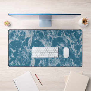 Teal Marble Desk Mat