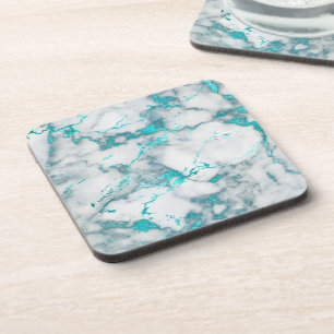 teal marble stone coaster