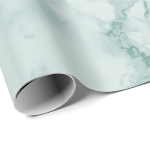 Teal Marble Texture Look Wrapping Paper