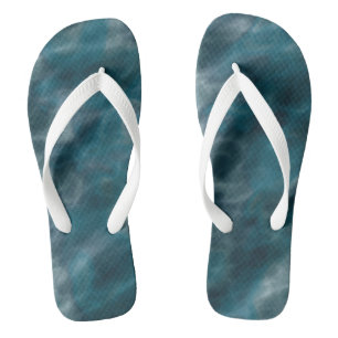 Teal Marble Thongs