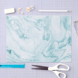 Teal Marble Tissue Paper
