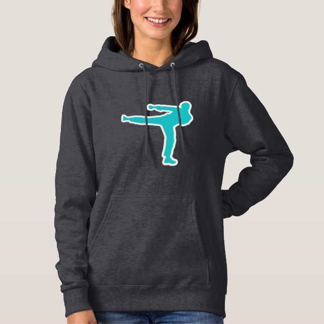 Teal Martial Arts Hoodie (Front)