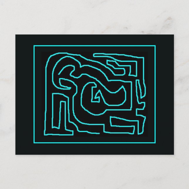 Teal Maze by Mark Edward Westerfield Postcard (Front)