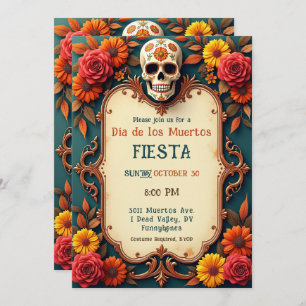 💀🎉 Teal Me the Afterlife Party Invitation