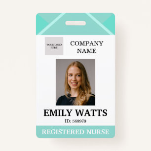 Teal Medical Doctor Aged Care Security Photo ID ID Badge