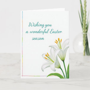 Teal Message Floral Art Card