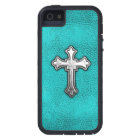 Teal Metal Cross