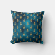 Teal Metallic Pineapple Elegant Chic