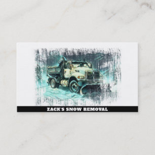 *~* Teal Mint Snow Removal Snow Plough Truck AP74 Business Card