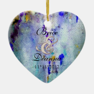 Teal Mist Champagne Wedding Favour Ornament