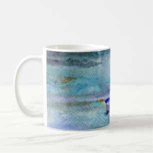 Teal Mist Design Monogram Mug