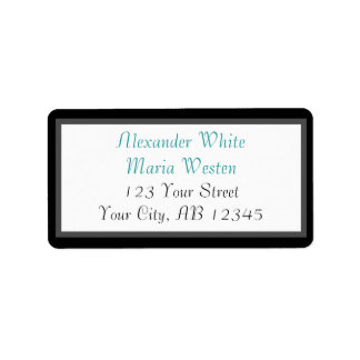 Teal Modern Address Labels