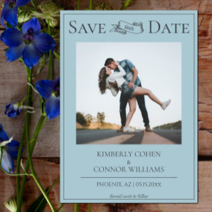 Teal Modern Photo Save the Date