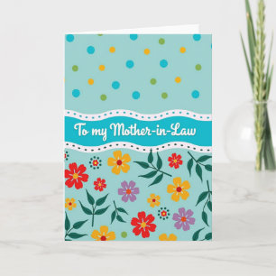 Teal Mother In Law Message Card