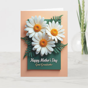Teal Mothers Day Daisy Card