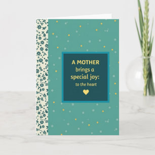 Teal Mothers Day Love Card