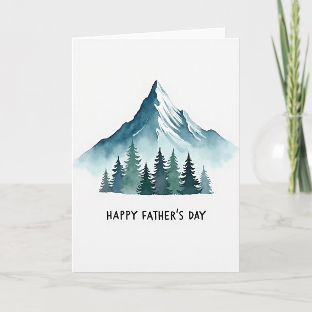 Teal Mountain Fathers Day Card (Front)
