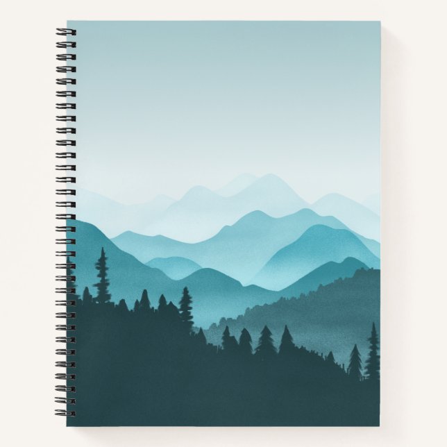 Teal Mountains Notebook (Front)