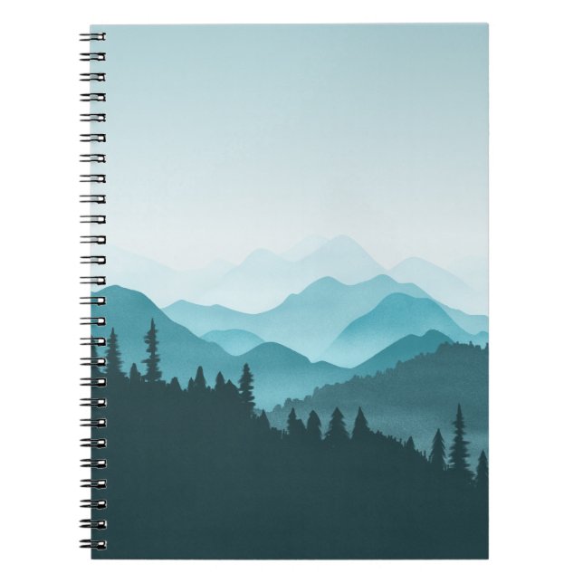 Teal Mountains Notebook (Front)