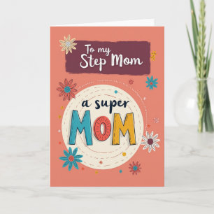 Teal Mum Illustration Card