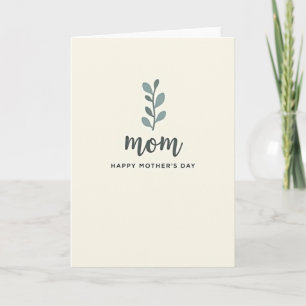 Teal Mum Illustration Mothers Day Card