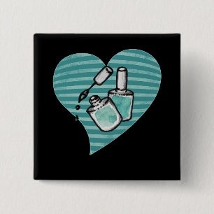 Teal Nail polish 15 Cm Square Badge