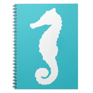 Teal Nautical Seahorse Notebook