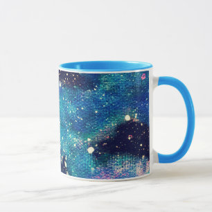 Teal Nebula and Stars Mug