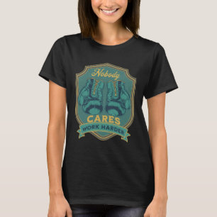 Teal Nobody Cares Work Harder Boxing Gloves T-Shirt