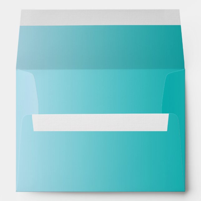 Teal Ombre A7 Linen Envelopes (Back (Bottom))