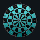 Teal Ombre And Black Dartboard<br><div class="desc">Teal Ombre And Black Dart Board</div>