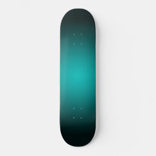 Teal Ombre Green Gradient Modern Minimalist Skateboard