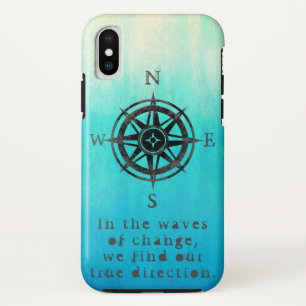 Teal Ombre Sea iPhone XS Case