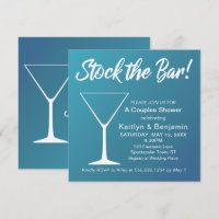 Teal Ombre Stock the Bar Script Couples Shower