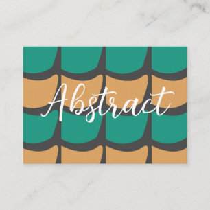 Teal Orange Abstract  Business Card