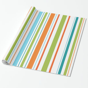 Teal, Orange & Blue Wrapping Paper