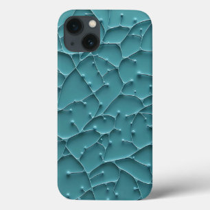 Teal Organic Texture iPhone Case Modern Style