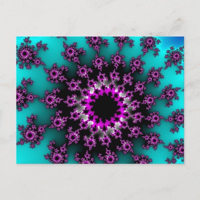 Teal Oriental Eye Postcard (Front)