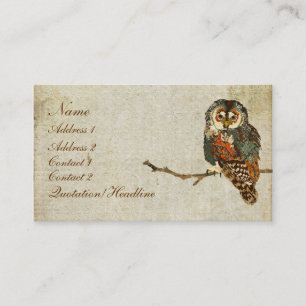 Teal  Owl Business Card/Tags Card