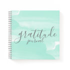 Teal Paint Smudge Gratitude Journal
