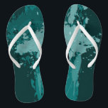 Teal Paint Splatter - Wedding Party Supply - Thongs<br><div class="desc">The teal paint splatter decorates flip flops which are part of the Splatter wedding design. The all-season teal wedding party accessory is great for offering alternative footwear to guests of a beach wedding. Does the teal-green hue differ from the one you envisioned? Change it! Browsing the Plan to Wed Store...</div>
