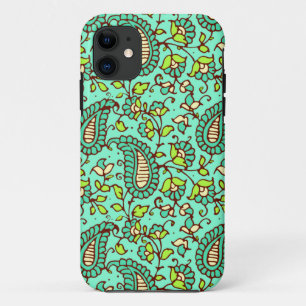 Teal Paisley iPhone 5 Case Mate ID