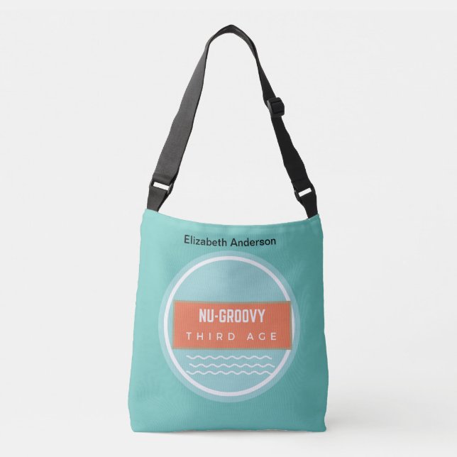 Teal peach nugroovy third age crossbody bag (Front)