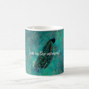 Teal Peacock Coffee Mug